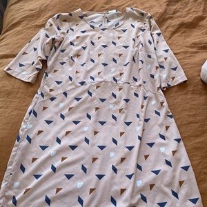 80’s abstract print dress